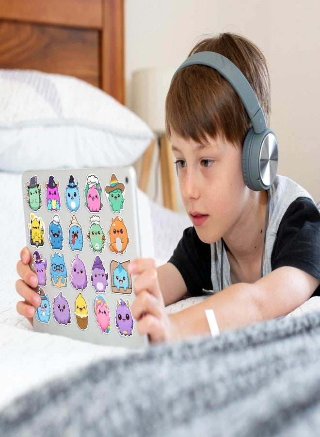 EXO DECOR مجموعة ملصقات حيوانات وحوش لطيفة - 120 قطعة، مناسبة لأجهزة الكمبيوتر المحمولة، والقيثارات، والهواتف، والأجهزة اللوحية، وألواح التزلج، والدراجات الهوائية، والدراجات النارية، والخوذات - مقاومة للماء_1286 درجة مئوية - Image 3